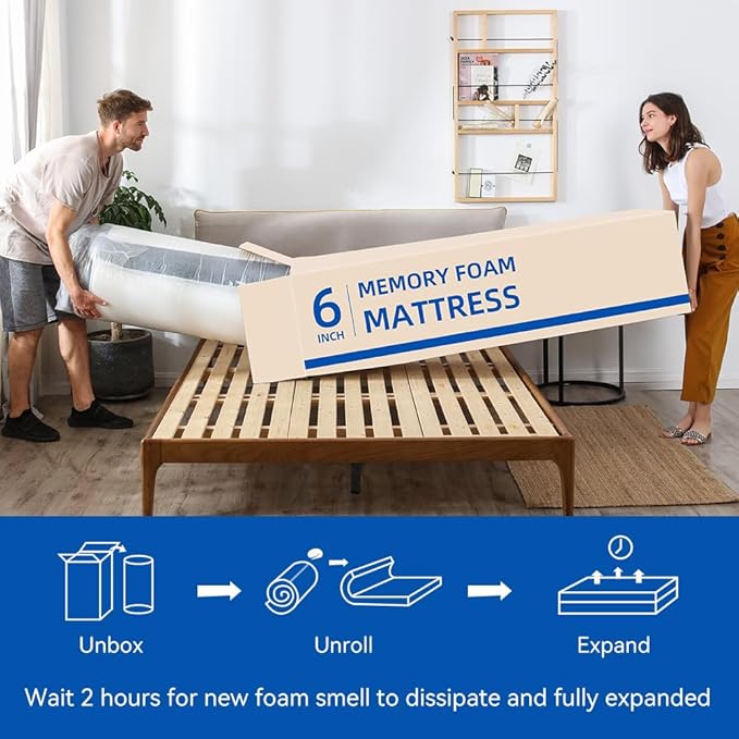 Queen Size Memory Foam Mattress 10 Inch with Tencel Cover, Premium Cooling Green Tea/Gel Medium Firm Bed-Mattress in a Box, Pressure Relief Comfort Made in USA, CertiPUR-US 80'' x 60''
