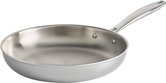 Tramontina Signature Tri-Ply Clad Stainless Steel 10-Inch Frying Pan, Induction-Ready Skillet, Dishwasher-Safe, NSF-Certified, Made in Brazil
