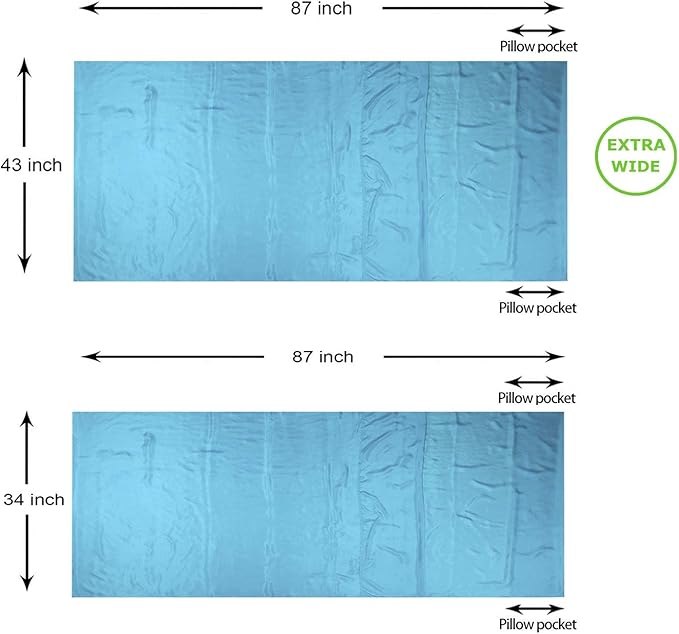 BROWINT Silk Sleeping Bag Liner, Silk Sleep Sack, Extra Wide 87"x43", Lightweight Travel Sheet for Hotels, More Colors for Option, Reinforced Gussets