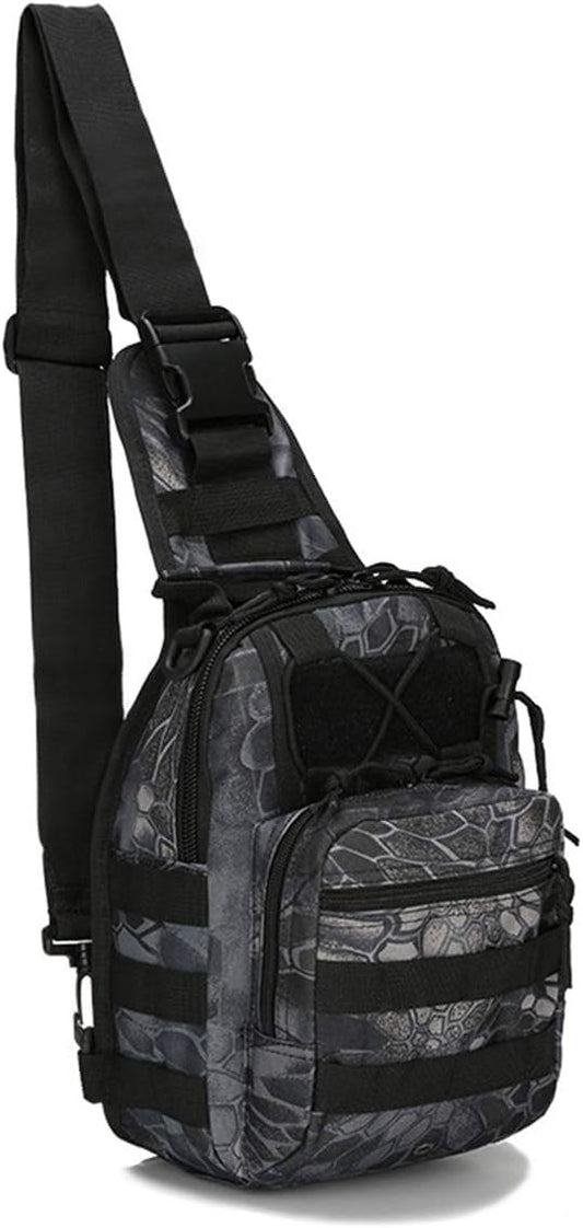 Tactical Shoulder Sling Bag Small Outdoor Chest Pack Backpack for Men Traveling, Trekking, Camping, Sling Backpack