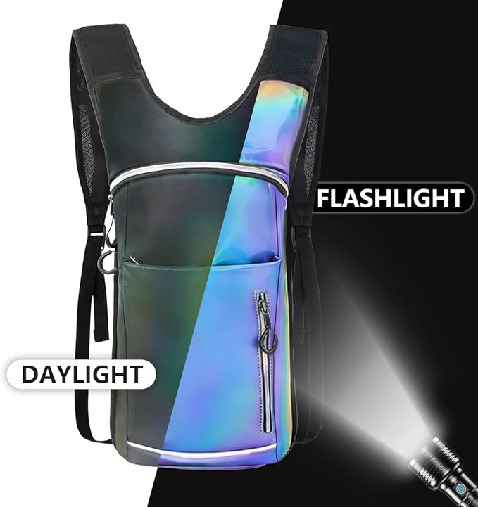 Hydration Backpack, Water Backpack with 2L Hydration Bladder, Rave Backpack Hydration Pack, Festival Essential for Raves, Hiking, Cycling, Climbing, Running, Outdoor, Camping and More