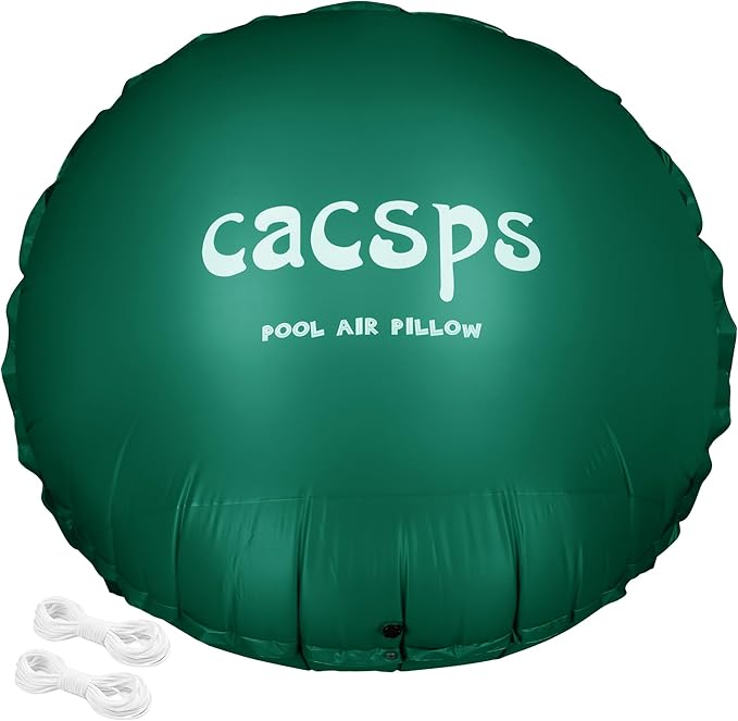 Round Pool Pillow for for Above Ground Pools, 8Ft Pool Air Pillow for Closing Winter Pool Winterizing Kit for Ground Pool, 0.5mm PVC Material, 2X 16.5Ft Rope (Green)…