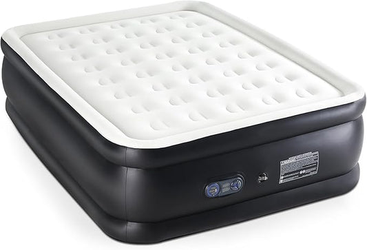 Elevon Queen Air Mattress with Built in Pump, 16"/660lbs Max Blow Up Bed, Double-Height Non-Slip Bottom Mattress, Durable & Waterproof Air Bed for Guests Home Camping