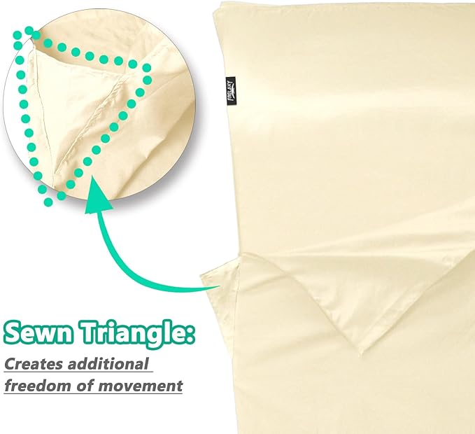 Frelaxy Sleeping Bag Liner, XL Travel Sheet & Camping Sheet for Backpacking, Hotel, Hostels & Traveling, Comfy & Easy Care, Full-Length Zipper/No Zipper, 4 Seasons Warm Cold Weather
