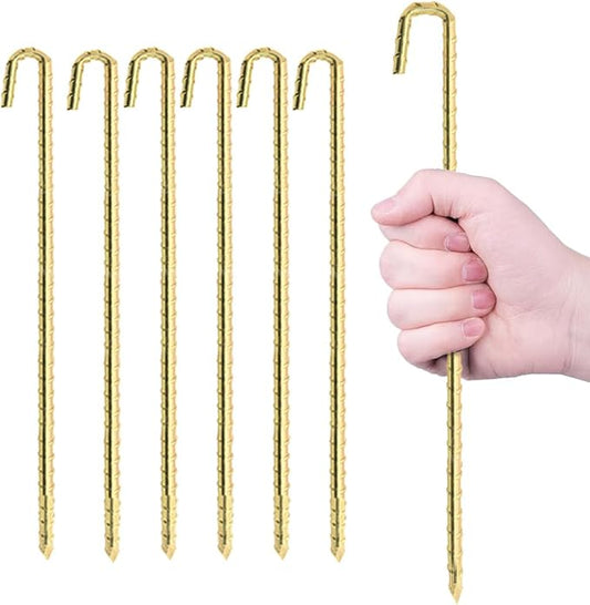 Landscape Stakes 40 Pack, 10 Inch Garden Landscape Anchoring Stakes for Terrace Board, Landscape Edging Coil, Grass Barrier, Bender Board, Weed Barrier Landscape Garden Inflatable Decor Fixing