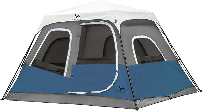 Cabin Tent 4-6 Person, Waterproof Camping Tent with Rainfly, Easy Setup Large Family Tent, Stable Frame, Portable for Outdoor Camping(330 * 270Iron Single)