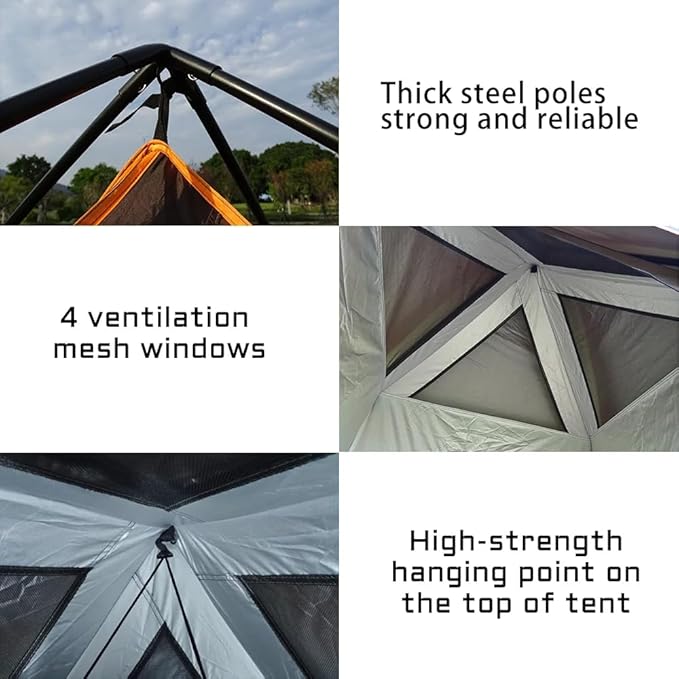 Portable Camping Shower Tent Outdoor Oversize Changing Heavy Duty Privacy Shelters Removable Bathroom Toilet Tent