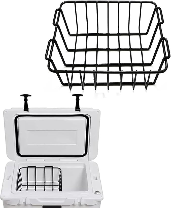 Cooler Basket for YETI 35 & 45, Stainless Steel Wire Cooler Basket Keep food Dry and Stay Goods High, YETI Cooler accessories Inside Dry-Goods Basket Compatible with YETI Tundra 35 or 45 Coolers.