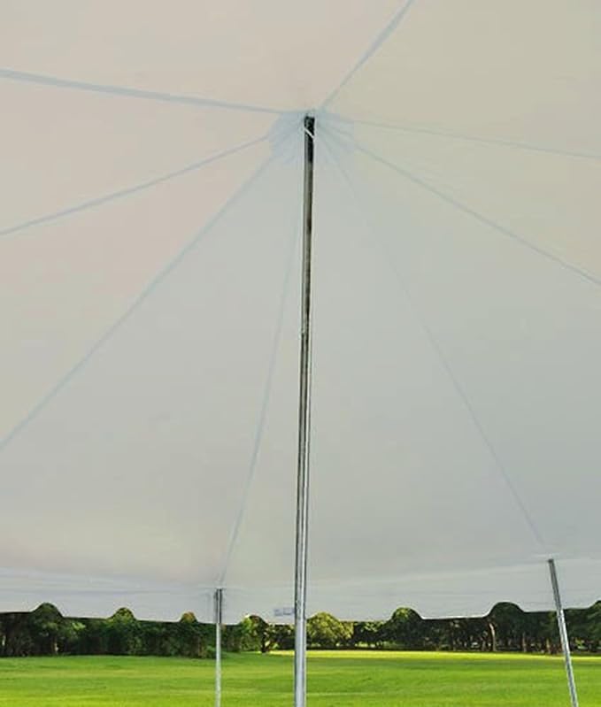 Party Tents Direct 20'x20' Weekender Standard Canopy Pole Tent - Easy Up Canopy Tent with 80 Person Capacity - Outdoor Canopies for Parties, Weddings, & Events (Yellow/White Top)