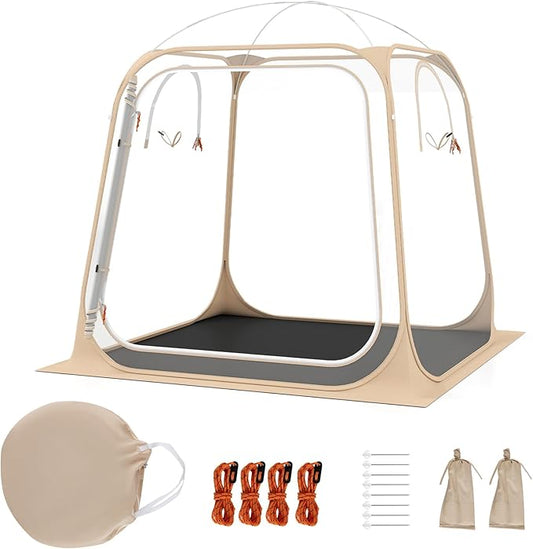 KOTEK Sports Tents for 2-4 Persons, 7 x 7 ft Pop Up Bubble Tent with 2 Ventilated Windows, Floor Mat & Carrying Bag, Weather Proof for Sports Events Outdoor Patio Garden Backyard Camping
