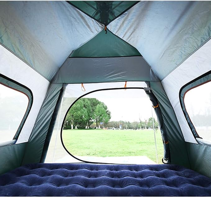 GeRRiT Full Waterproof Holiday Family Tent for 3-4 Persons, Pop Up Tent Waterproof Sun Shade Anti UV for Beach/Hiking/Backpacking/Fishing Instant 4 Season Sun Shelter, Orange