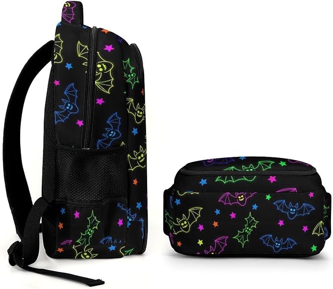 Business Anti Theft Laptop Backpack Halloween Cool Bats Art, Waterproof Travel Computer Bag with Laptop Compartment Gifts for Men Women
