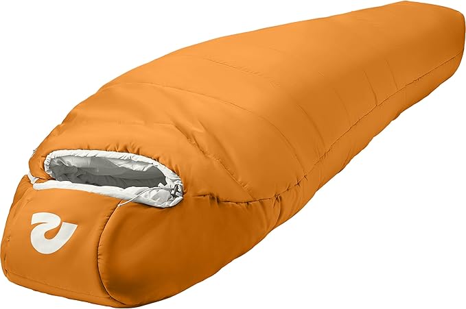 Retrospec Dream Mummy Sleeping Bag - 30°F Camping & Travel Essential Gear with Water - Resistant Shell & Synthetic Fill - Zippered Pocket & Stuff Sack