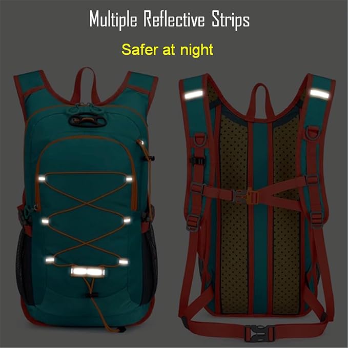 Outdoor Hydration Pack with 2L Water Bladder,Lightweight Running Backpack,Large Capacity Cycling Backpack,Daypack for Hiking Trail,Camping Backpack for Women Men