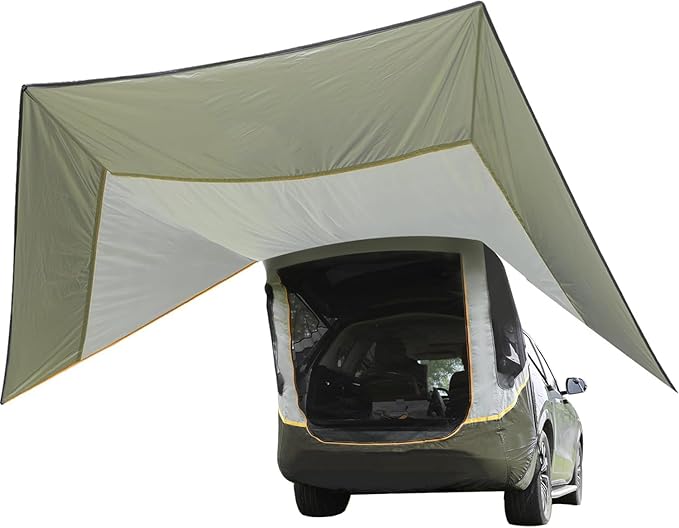 SUV Tent Car Awning, UPF 50++ with Portable Waterproof Storage Bag, Tear-Resistant, Large Space, Good Vision, Smooth Ventilation, Suitable for Outdoor Beach Camping Auto Canopy Shade…