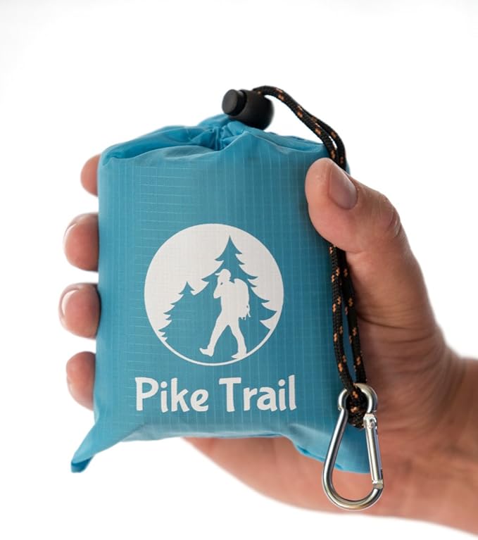 Pike Trail Pocket Beach Blanket (60 in X 56 in) – Lightweight Sand Proof Picnic Blanket, Compact Outdoor Blanket, Waterproof Pocket Blanket for Hiking, Camping, Picnics, Travel and Beach Trips