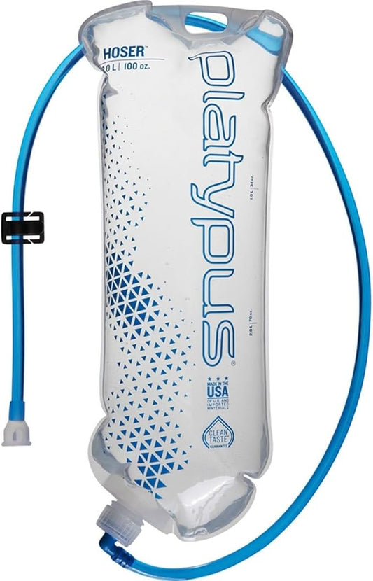 Platypus Hoser Hands-Free Hydration System Water Reservoir, 3-Liter, with Fast Flow Valve, one color