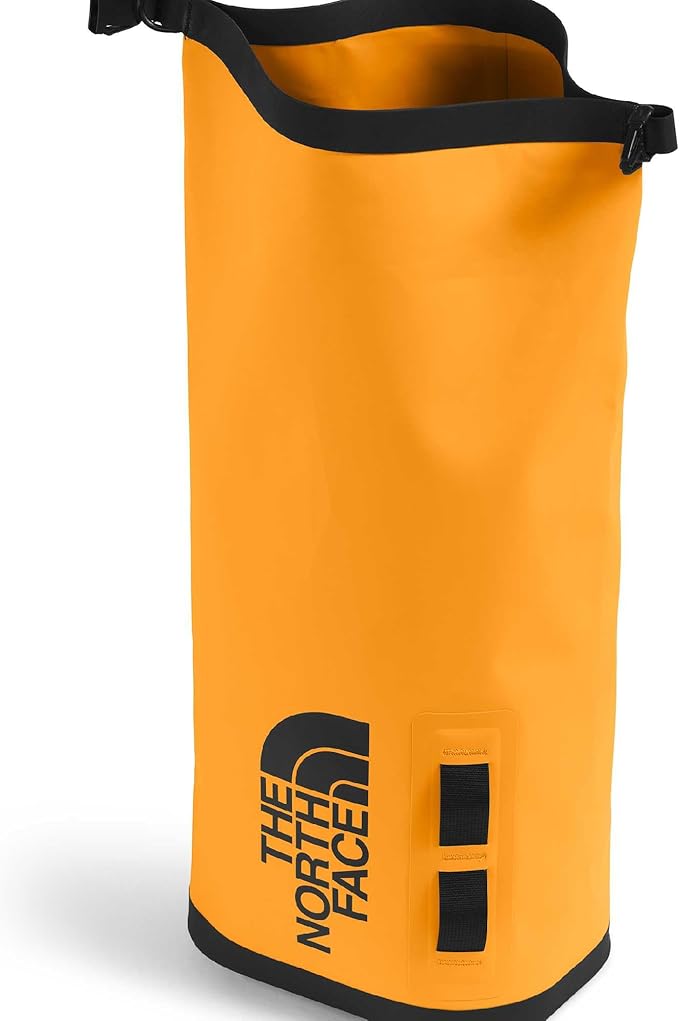 The North Face Base Camp Dry Bag - Roll-Top Waterproof Stuff Sack, Ideal for Camping Gear & Kayak Accessories, Summit Gold/TNF Black, 12 Liters
