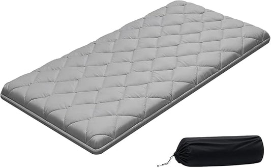 VEVOR 9-Layer Japanese Futon Mattress, 3.5" Thick Twin Tatami Mat, Foldable Roll Up Mattress for Sleeping with Storage Bag, Portable Floor Mattress for Camping Dormitory Yoga, Gray