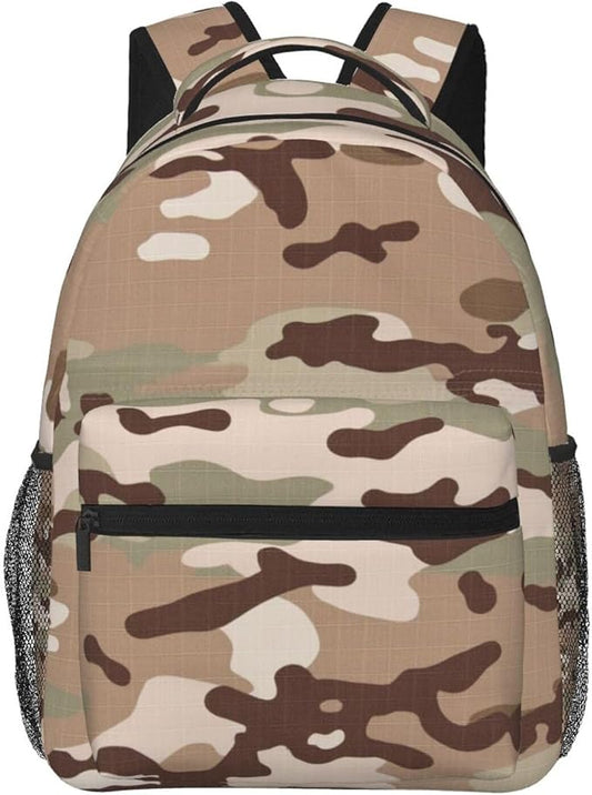 Rucksack Multipurpose Anti-Theft Big Capacity Shoulder Bag, Us Army Camouflage Travel Hiking Camping Rucksack With Side Pockets