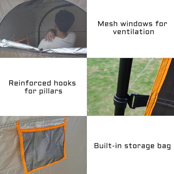 Portable Camping Shower Tent Outdoor Oversize Changing Heavy Duty Privacy Shelters Removable Bathroom Toilet Tent