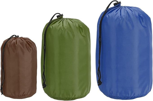 PATIKIL Stuff Sack, Waterproof Outdoor Storage Sack Portable Drawstring Dust Flap Bag for Hiking Backpacking