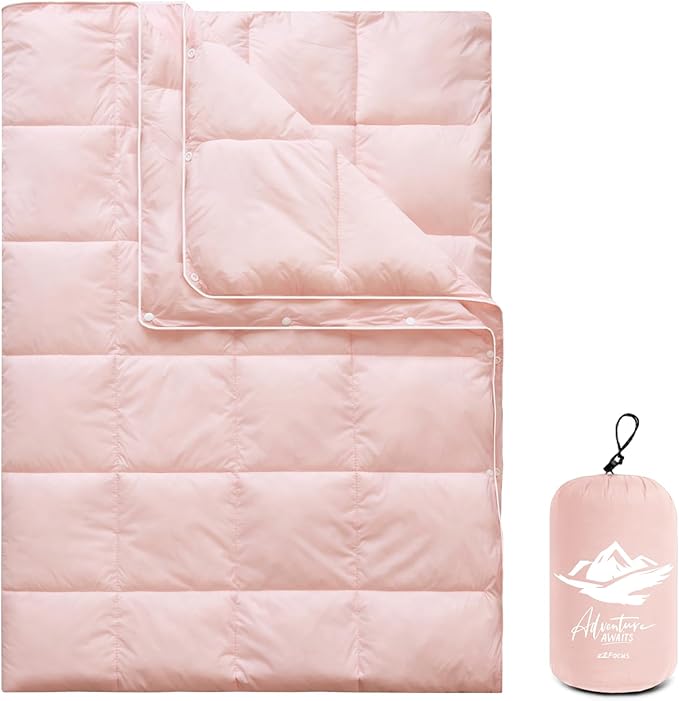 Camping Blanket,Lightweight Puffy Blanket Packable Down Alternative Throw Blanket Waterproof Windproof for Outdoors, Travel, Beach, Airplane, Hiking