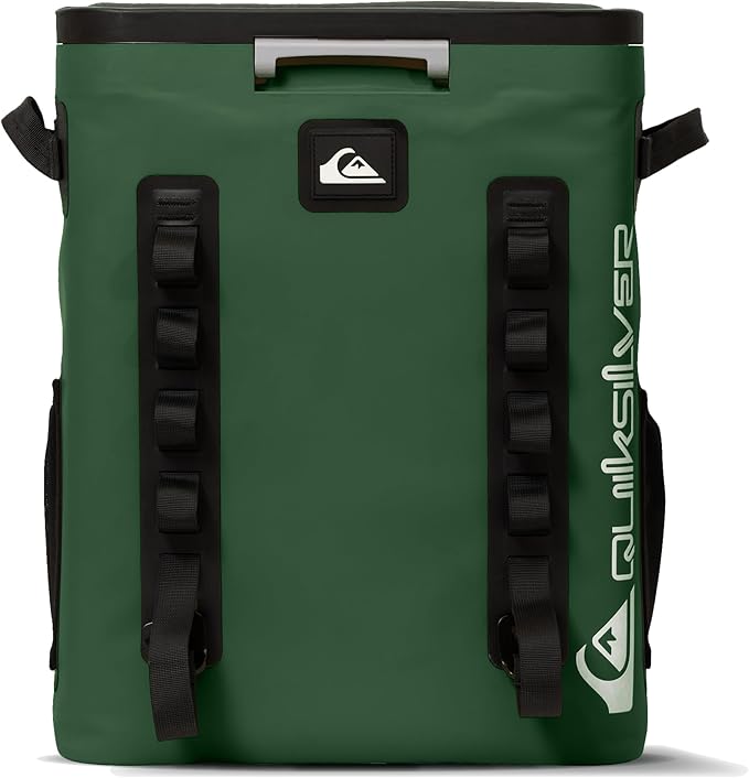 Quiksilver Zipperless Backpack Cooler 30L, Holds 36 Cans, 48 Hour Insulation, Leakproof & Waterproof Design, Heavy Duty TPU, IPX7, Padded Straps, Kangaroo Pockets
