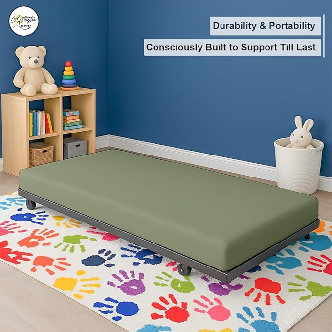 Cot Fitted Sheet 30 x 75, 100% Egyptian Cotton, 1 PC Cot Size Bottom Sheet Only, Perfect for Narrow Twin, Camp Bunk, Army Cots, Trifold Mattress, Camping Cot, Guest Bed Replacement(Sage)