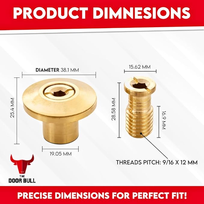 Wood Deck Brass Anchor with Collar for Pool Safety Cover. Universal Replacement for All Major Brand In-ground Swimming Pool Safety Covers (10 Pack)