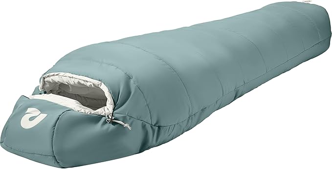 Retrospec Dream Mummy Sleeping Bag - 30°F Camping & Travel Essential Gear with Water - Resistant Shell & Synthetic Fill - Zippered Pocket & Stuff Sack