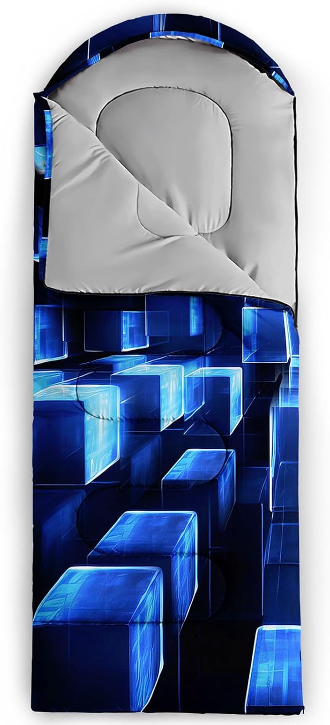 Kids Sleeping Bag for Boys Girls,Bohemian Cowboy Print-Lightweight Warm Portable Outdoor Indoor-Waterproof Cold Weather Resistant Sleeping Bag for Camping Hiking