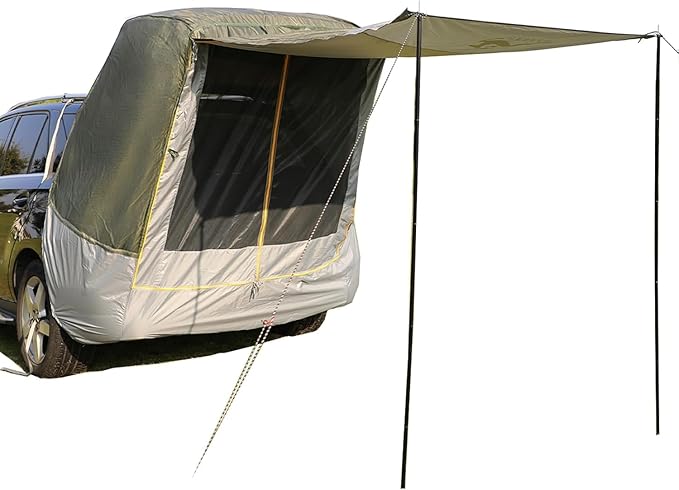 SUV Tent Car Awning, UPF 50++ with Portable Waterproof Storage Bag, Tear-Resistant, Large Space, Good Vision, Smooth Ventilation, Suitable for Outdoor Beach Camping Auto Canopy Shade…