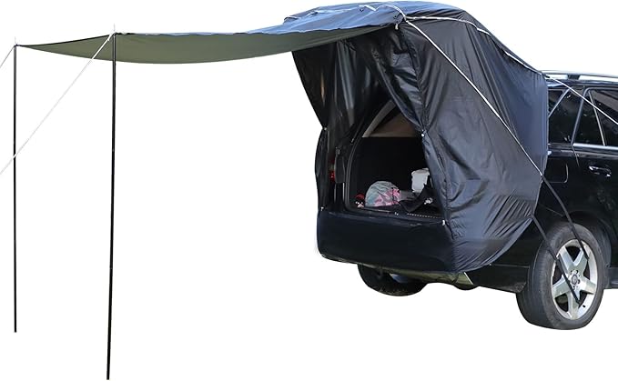 2025 New SUV Tailgate Tent with Poles Waterproof Windproof, Car Camping Accessories Awnings & Shelters, for Medium to Large Size SUV/Van/MPV/CUV (Large)