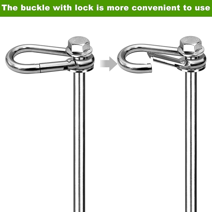 SELEWARE 4 Pack Trampoline Stakes Heavy Duty Ground Anchors High Wind Trampoline Stakes Anchors Spiral Earth Anchors for Secure Animals Trampolines Tents Shed Swing Set Mobile Homes Carport