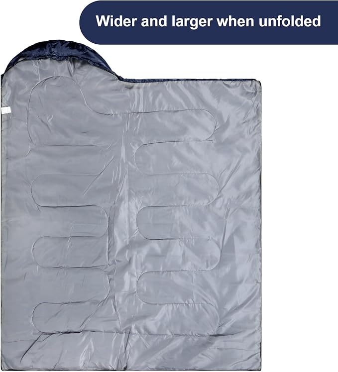 Tudomro 2 Pcs Camping Sleeping Bag for Adults, Lightweight Packable Waterproof Camping Gear Equipment to Keep Warm for Spring Summer Fall Indoor Outdoor Backpacking Hiking Travel