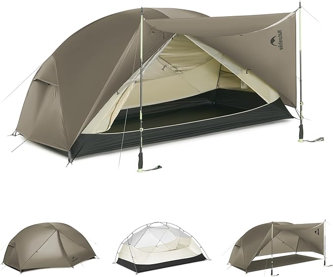 Naturehike Mongar Pro 1/2/3 Person Backpacking Tent,Waterproof Nylon Easy Setup Lightweight Camping Tent