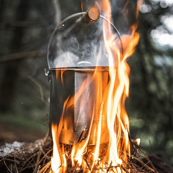 The Pathfinder School Stainless Steel Bush Pot and Lid Set (64 ounce)