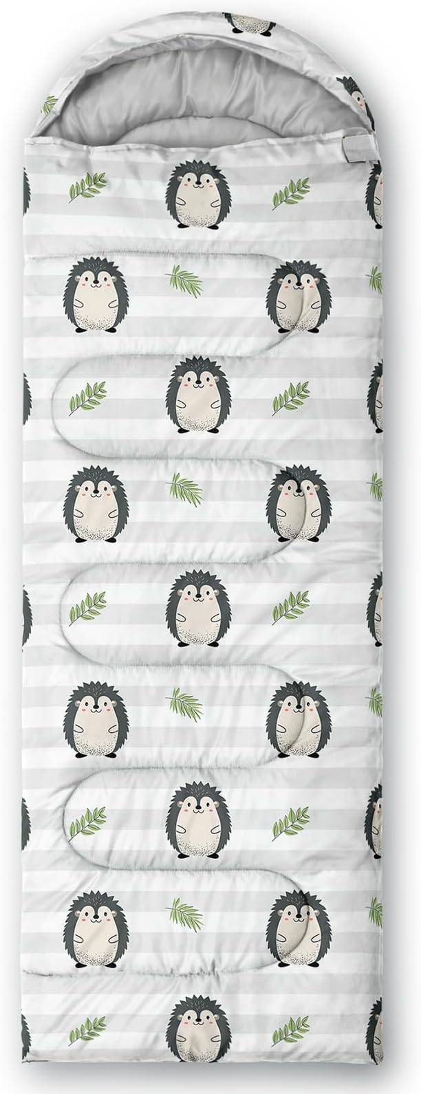 AILONEN Kawaii Puppy Sleeping Bag for Kids Boys Girls,Warm and Cool Weather,Lightweight,Waterproof Backpacking,Cartoon Cute Dog & Duck Animal Themed Blue Sleeping Bag for Camping