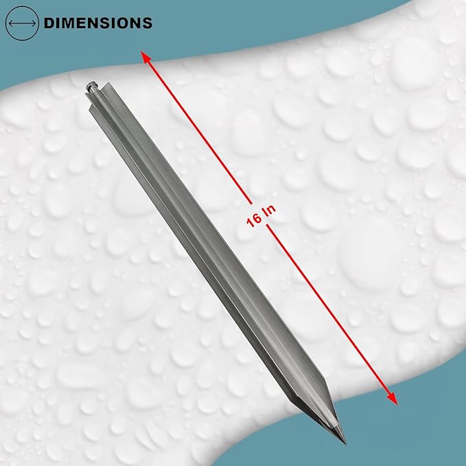 Poolzilla 5-Pack 16" Safety Cover Lawn Stake Anchor, for Grass Installation of Anchors, Heavy Duty Design