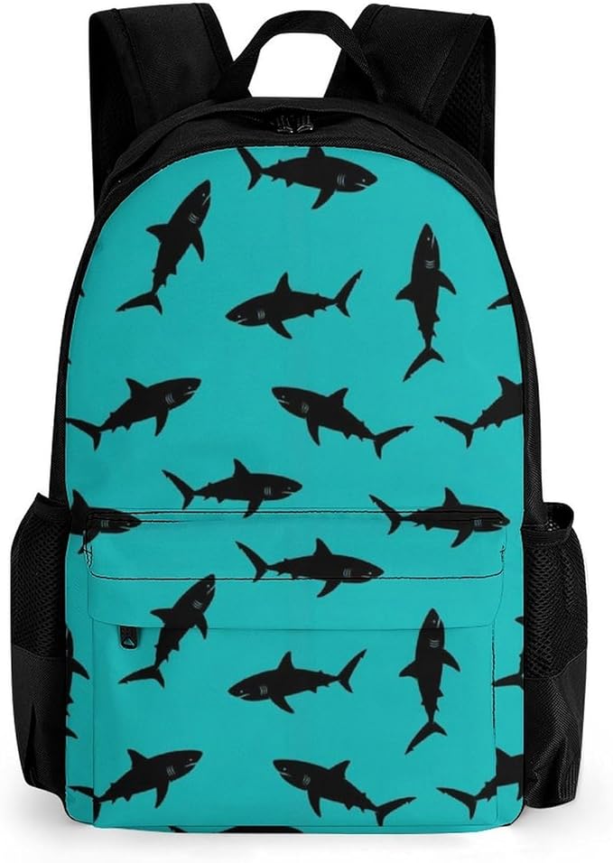 Sporty Travel Hiking Rucksack Gym Outdoor Bag Shark Daypack Backpack Men Women
