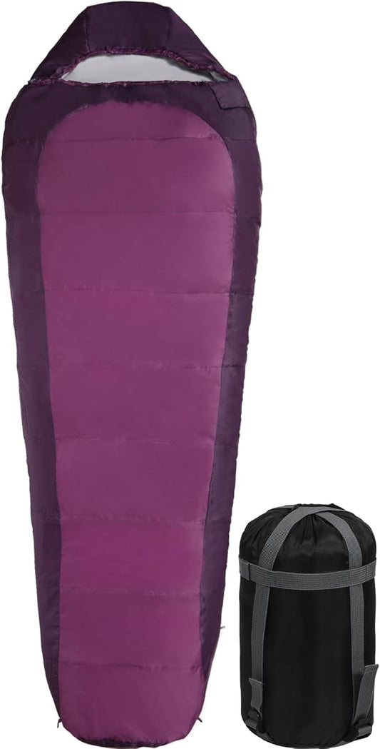 REDCAMP Ultra Lightweight Sleeping Bag for Backpacking, Hiking, Comfort for Adults Warm Weather, with Compression Sack