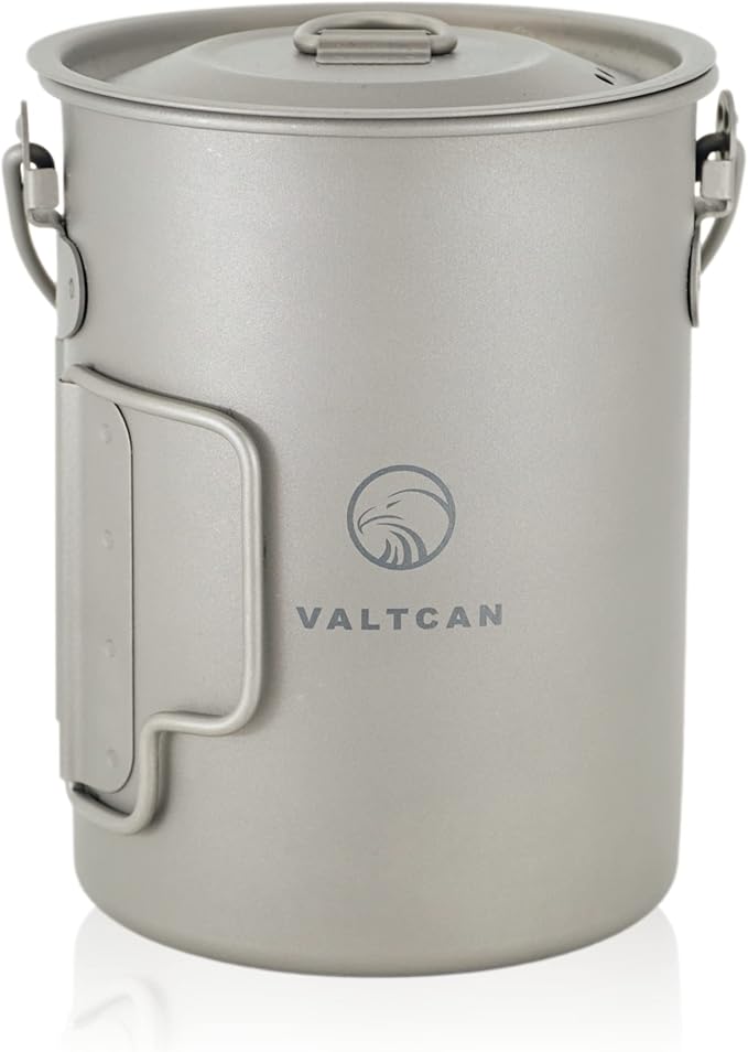 Valtcan 900ml Titanium Pot Backpacking Mug 30oz 0.95qt