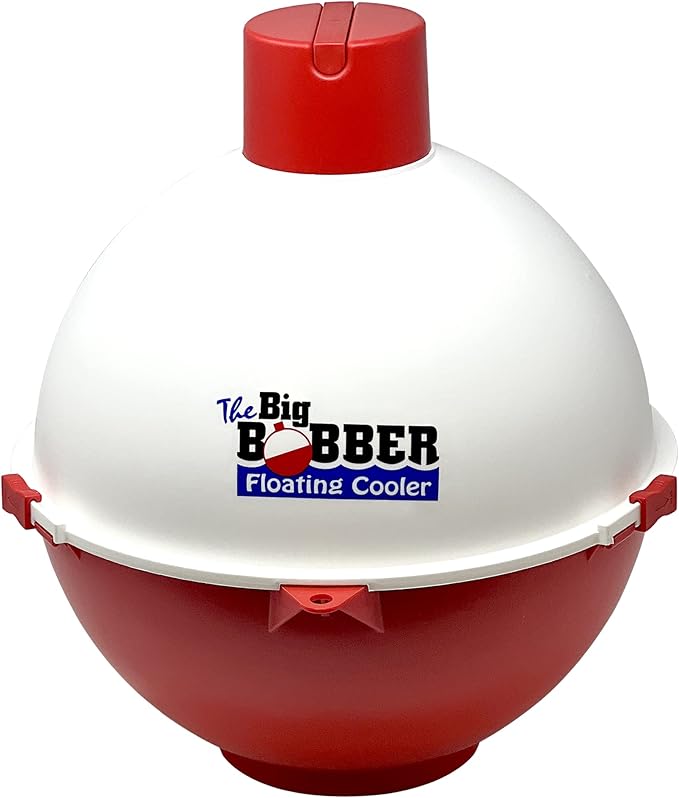 The Big Bobber Floating Cooler, Outdoors Floating Ice Chest, Portable Drifter Cooler, Keeps Beverage Cold