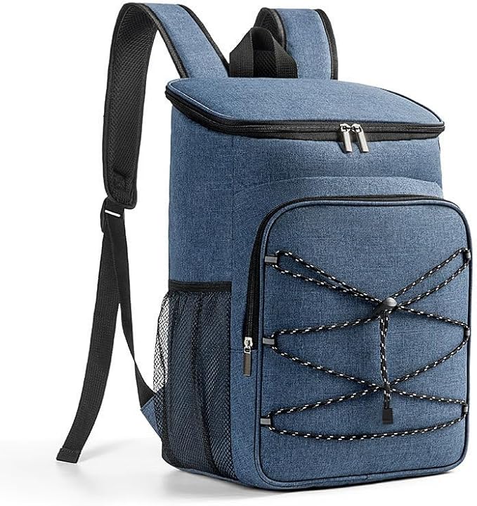 Waterproof Insulated Cooler Backpack for Men & Women, Leak Proof Insulated Cooler Backpack for Camping, Beach, Fishing, Picnic, Travel, Foldable Environmental Insulate Bag (Blue)