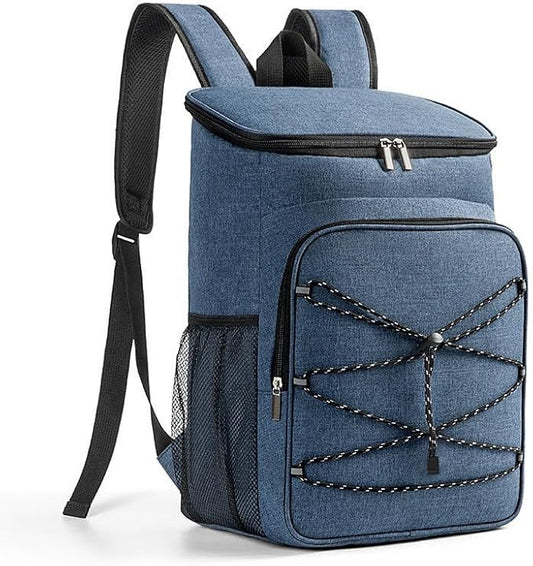 Waterproof Insulated Cooler Backpack for Men & Women, Leak Proof Insulated Cooler Backpack for Camping, Beach, Fishing, Picnic, Travel, Foldable Environmental Insulate Bag (Blue)