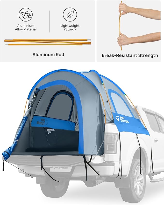 JOYTUTUS Truck Tent with Rainfly +JOYTUTUS 5.0Ft Truck Bed with Removable Extension