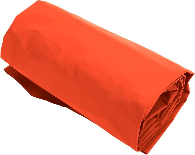 Inflatable Camping Sleeping Pad Mat, Ultra Lightweight Air Cushion Mattress for Tent Hiking Travel, 2 Way Valve Design with 40D Nylon Fabric and TPU Laminate, Compact Foldable (Orange)