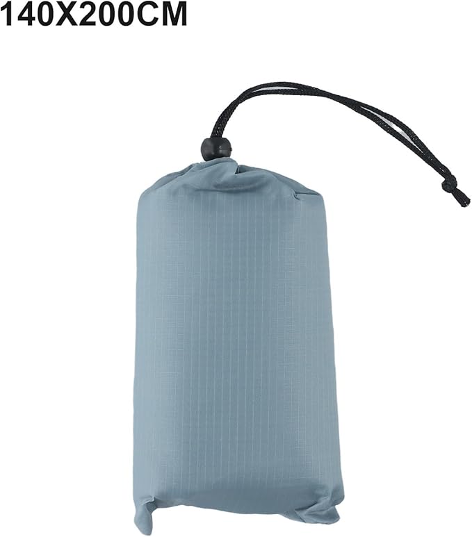 Outside Camping Rain Tarp, Waterproof Portable Tarp Shelter Rain Tarp Sun Shade Shelter for Outdoor Adventures(Medium Gray 140x200CM)