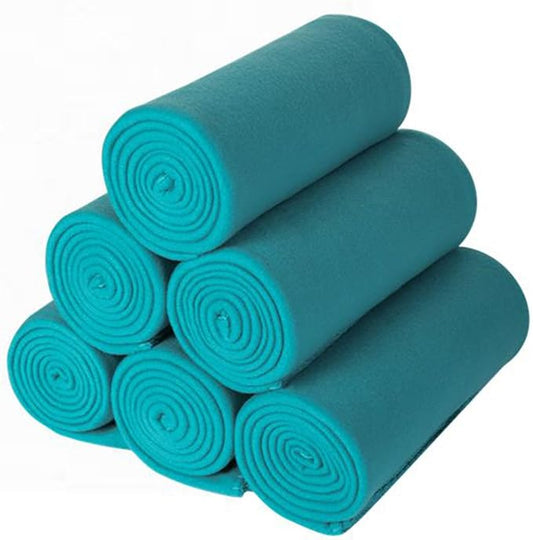 CAI TENG Fleece Throw Blanket Blankets Bulk for Couch Lightweight Warm Soft Cozy Kids Blanket Bulk 50 x 60 inch Fleece Fabric Yard Solid for Bed Sofa Travel Gifts Outdoor Blue 6 Pack